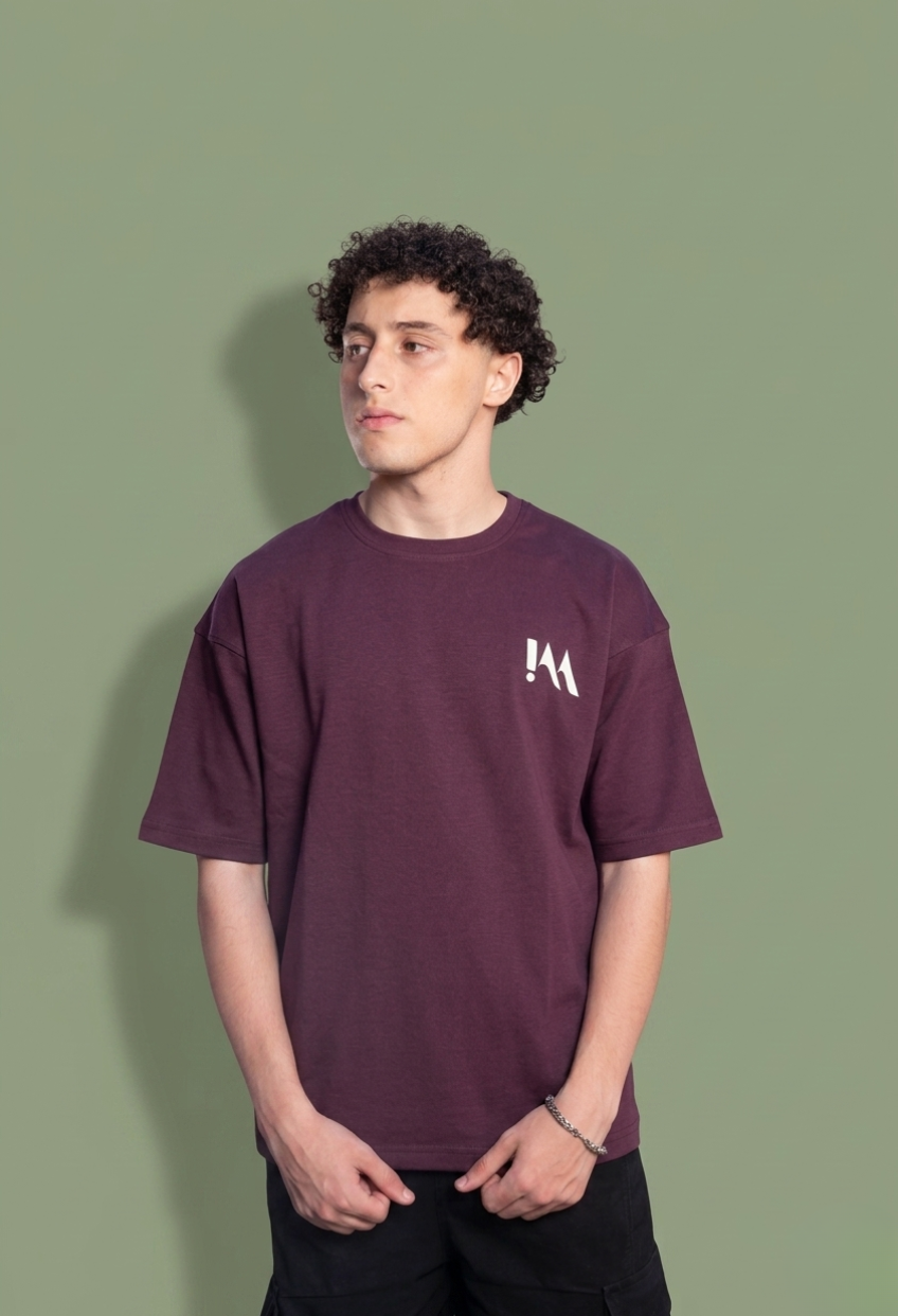 Burgundy T-shirt-Box-Fit